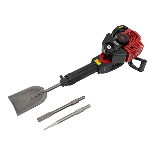 52CC 2-Stroke Petrol Demolition Hammer Single Cylinder Chisel Mortise Gasoline Impact Stemming Portable Excavator with Engine Tree Digging Machine for Demolition Work & Heavy-Duty Applications