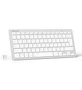 TECKNET 2.4G Wireless Keyboard, Ultra Slim Compact Computer Keyboard with Media Hotkeys, Silent S...