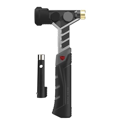 Real Avid Armorers Master Hammer - 20 Ounce 9-1/2 Hammer with Changing Heads Including Soft Blow Steel Rubber & Brass Head + Magnetic Pin Starter