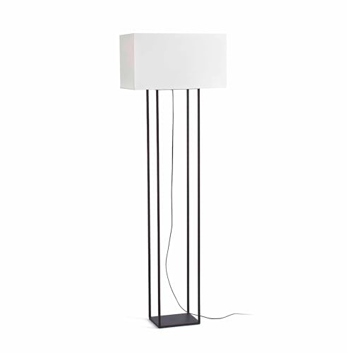 Lámpara pie de salón marrón Faro Barcelona 29979 con doble iluminación ideal para el hogar