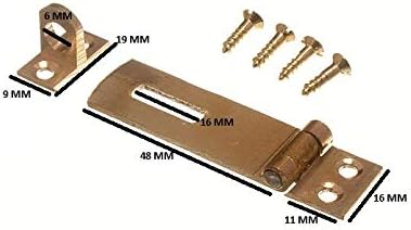 10 x HASP & Staple Sets CAN BE Used with Padlocks - POLSHED Brass 50MM