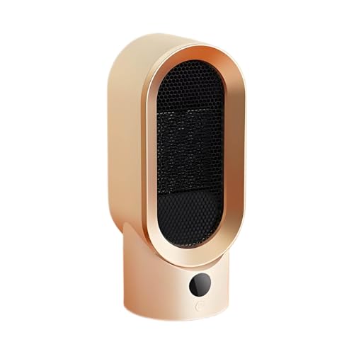 UDMGQDFR Calefactor De Ambiente Seguro con Protección contra Sobrecalentamiento y Vuelco, Ventilador Calefactor De 2 Velocidades con Termostato, Calefactor Recargable para Oficina y Hogar