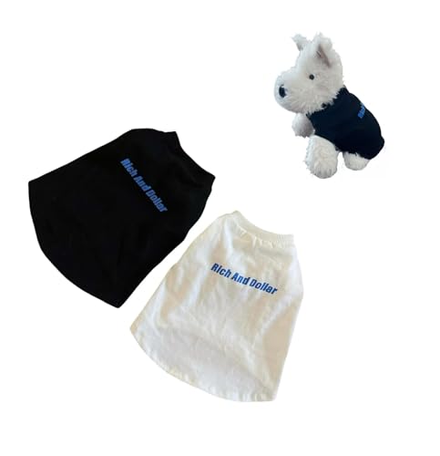 LICHADUOLE 10inch Puppies Doll Clothes,Stuffed Animal Clothes for 10inch Scottie,Schnauzer,gosiggolden Dog Plush Toy Clothes,Length 21cm Doll Clothes,Clothes only Without Doll(2pc Includes 2 Shirts)