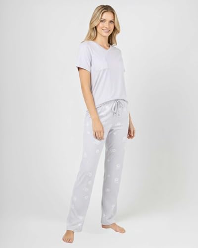 Image of Real Essentials 2 Pack: Women's Comfy Pajama Sets - Short Sleeve Ladies Loungewear Sleepwear PJs (Available In Plus)