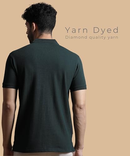 Image of Hogs Sustainable Cotton Polo Shirts for Men, Forest Green