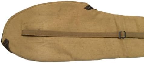 WWII U.S M1 Garand Canvas Carry Case with Carry Strap Fleece Lining - Khaki