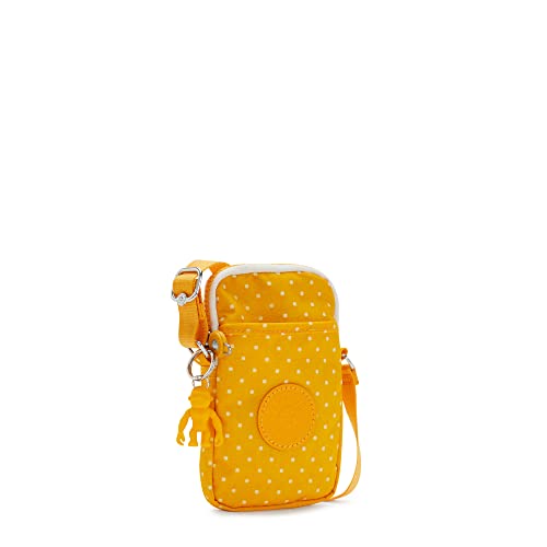 Image of Kipling Tally Printed Crossbody Phone Bag Soft Dot Yellow