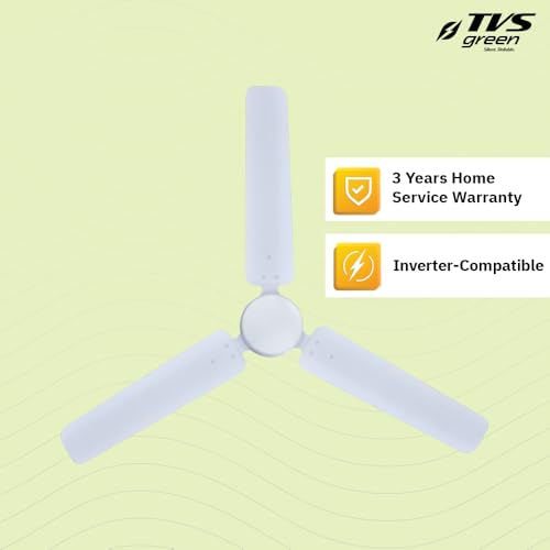 Image of Remote Controlled 1200MM Mini Champ | BEE 5 star Rated Energy Efficient Ceiling Fan | Advanced Green Heart BLDC Technology | 3 Years Warranty | Runs 33 hours /unit Electricity | Shiny White