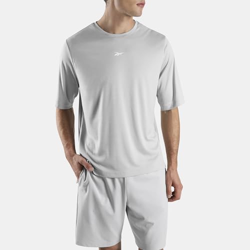 T-Shirt Reebok Homme Yoga Relaxed Long Line Tee en coton doux pour le sport et la détente