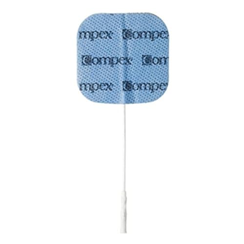 Compex Unisex Adult Electrodes Performance Pin Self-Adhesive Electrodes With Snap Connectors - Blue, 50 X 50 Mm