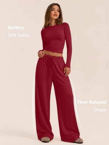 Image of Trendy Queen Women's 2 Piece 2026 Fall Fashion Lounge Set with Pockets