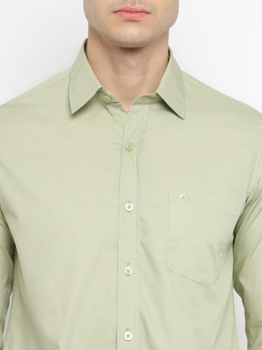Image of Allen Cooper Solid Shirts for Men - 100% Cotton Comfort Fit Casual and Formal Shirt - Breathable, Soft, Classic Style (Multiple Colors)