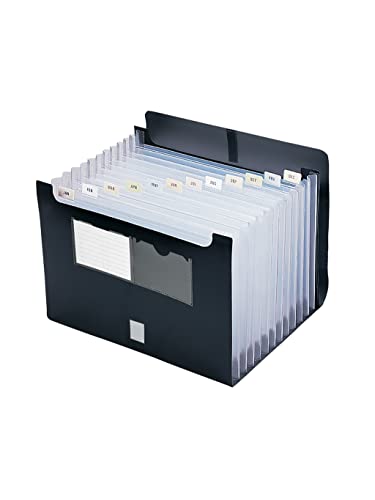 Trieur extension Smead Poly noir au format Lettre pour ranger les papiers de la maison