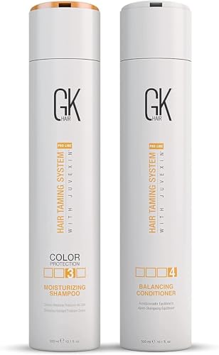 GK HAIR Moisturizing Shampoo & Balancing Conditioner 300ml – Sulfate & Paraben Free for Dry, Oily, Frizzy, Damaged, and Unmanageable Hair – Nourishing Hair Care Set