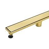 BAI 0503 Stainless Steel 36-inch Linear Shower Drain in Brushed Gold