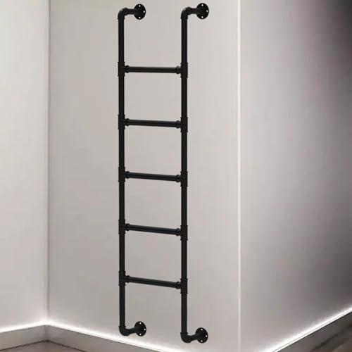 SOKNKSTF Escalera de Tijera de Pared, Escalera de Salida de Metal, Escalera de Hierro Resistente para sótanos, Escalera de Salida para Huecos de Ventana, 1,0-3 m, Escalera para literas de Interior, e