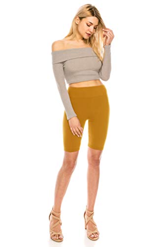 Image of ALWAYS Women's High Waist Bike Shorts - Athletic Workout Tummy Control Stretch Running Yoga Pants
