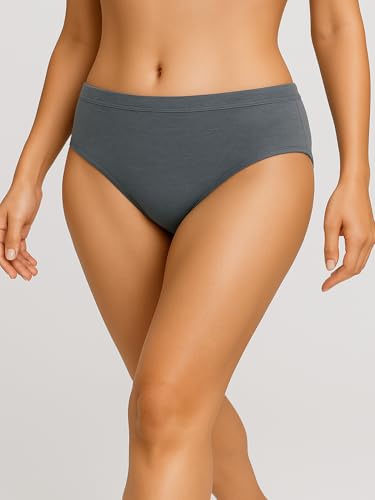 Image of Women's Soft Cotton Mid-Rise Bikini Briefs | Pack of 2 | Seamless Feel | Stretchable & Breathable Everyday Underwear | Comfortable Fit