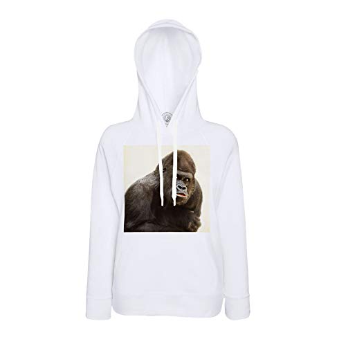 Sweat à capuche gorille imprimé photo animal sauvage pull casual