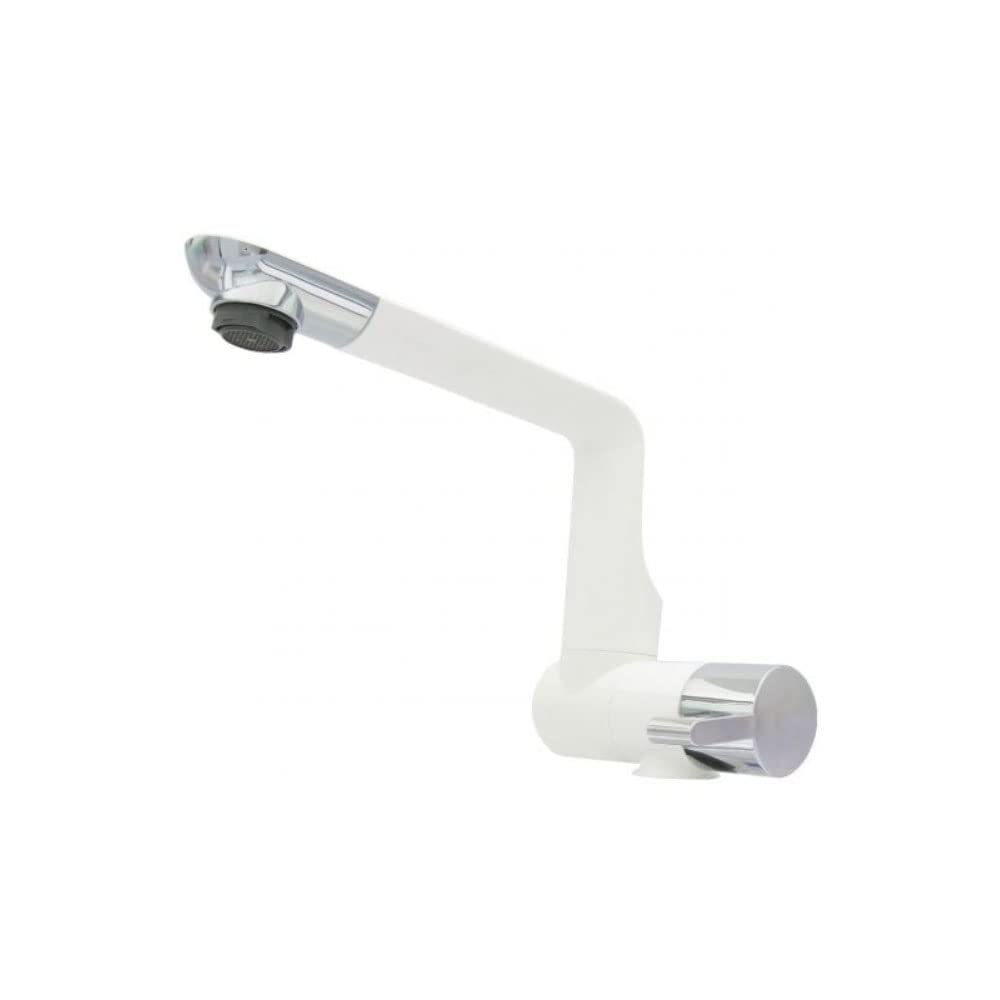 Comet Arona - Grifo con microinterruptor, Color Cromo/Blanco