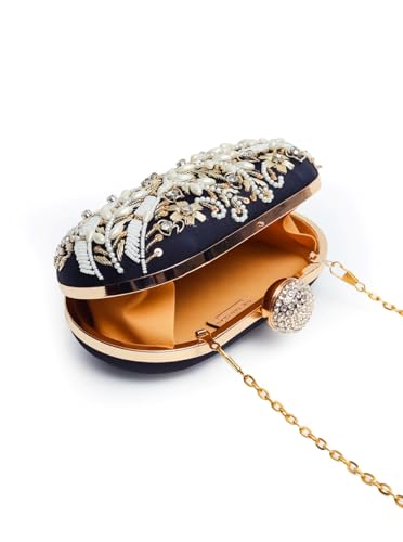 Image of THE TAN CLAN Elizah Zarozi Hand Embroidered Clutches for women Purses Luxury Evening Handbags for ladies