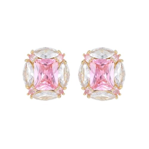 Zircon super brillant et aiguilles en argent pour boucles d'oreilles d'exception