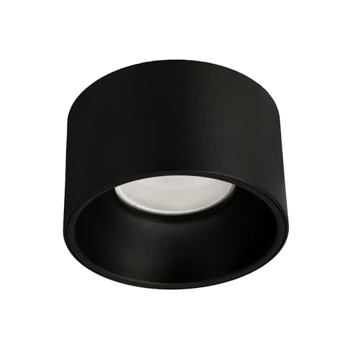 EDO Faretto da Incasso per Cartongesso ZAMA Black S Rotondo - Ø85*50mm, Plafoniera Soffitto Faretto Alluminio in Nero, Spot a Soffitto, Apparecchio da incasso per Cameretta, Cucina, Soggiorno
