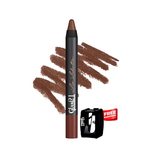 Image of Glam21 Lip Seduction Non- Transfer Crayon Lipstick up to 12 Hours Stay | Lightweight & Longlasting|Creamy Matte | Smudge Proof - 3.6gm|Mystique Brown|10