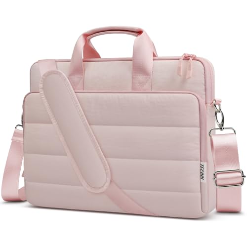 Sacoche ordinateur 14 pouces rose housse protection pochette PC MacBook bandoulière