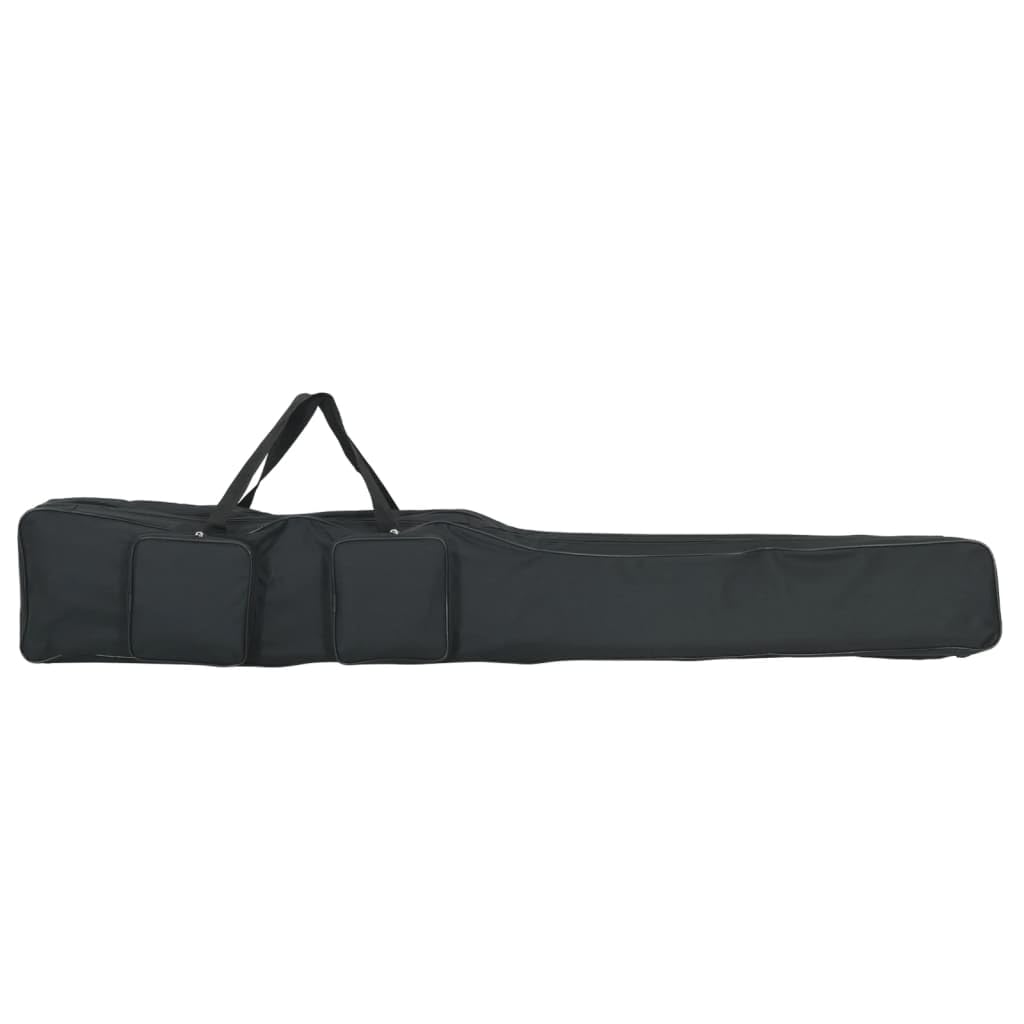 Torba wędkarska czarna, 150 cm, wykonana z tkaniny Oxford 600D z powłoką PCW, regulowany pasek, organizer na akcesoria wędkarskie, ochrona i transport podczas wędkowania, łodzi, na brzegu i