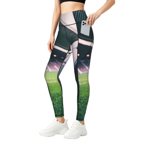 Pantalones de yoga deportivos para correr y uso casual leggings de fútbol con bolsillos útiles