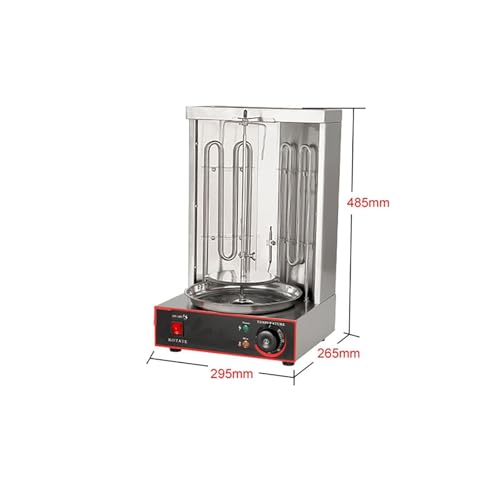 Vertical Rotisserie Gyro Broiler with Heating Tubes and Meat Catcher for Home and Outdoor Culinary Experiences - Image 8