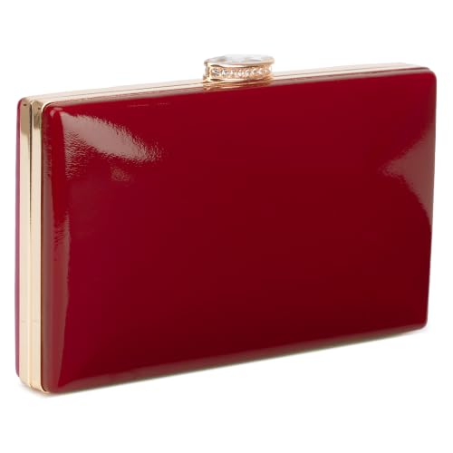 Image of Patent Leather Clutch Purses for Women Glossy Evening Bag