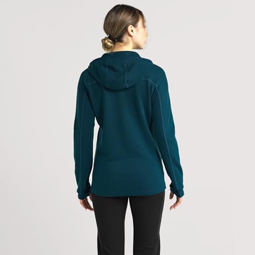 IBEX Merino Wool Women's Shak Hoodoo Hoodie | Full-Zip Mid Layer Jacket with Scuba Hood, Thumbholes & Pockets3