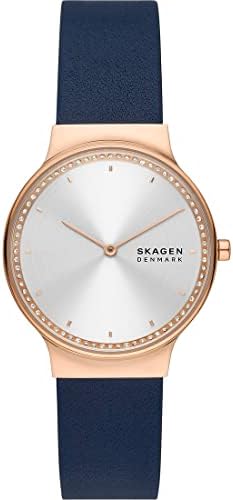 SKAGEN Freja Watch for Women, Quartz Movement with Stainless Steel or Leather Strap