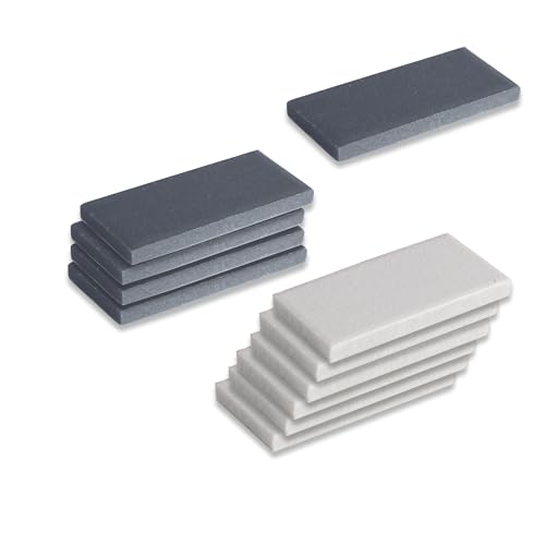 Image of Streak Plate for Mineral Testing, Geology Tools, Rock Mineral Identification Test Kit Unglazed Porcelain Tile Streak Plate Blue White (Pack of 12)
