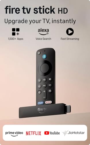 Image of Amazon Fire TV Stick HD (newest model), our fastest HD stick yet, 1,500+ apps, Alexa Voice Remote, directly powered by your TV