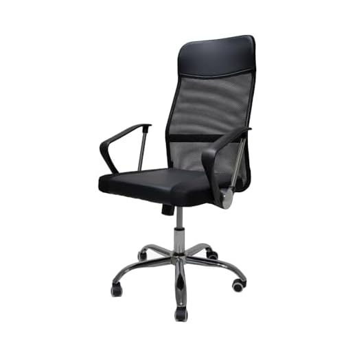 Cadeira De Escritório Presidente Giratória Cairo Com Regulagem Tela Mesh Preta