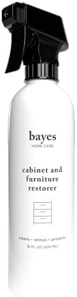 Bayes High-Performance Furniture, Cabinet Cleaner and Polish - Cleans, Conditions, and Preserves Fine Wood Furniture and Cabinetry - 16 oz