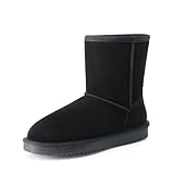 DREAM PAIRS Botas Nieve Plana Corta Mujer FuzzyClassic con Forro Calido Botines de Invierno Ligera y Antideslizante,SDSB25004W