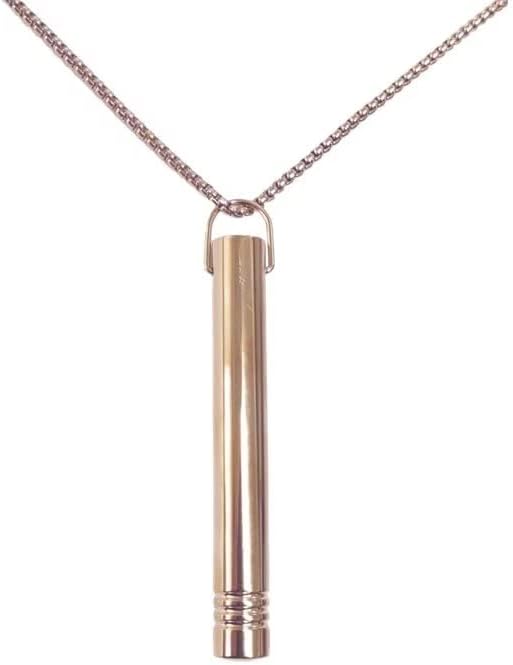 Zhang shine Collar de respiración de acero inoxidable para meditación, relajación, relajación y reducción del estrés