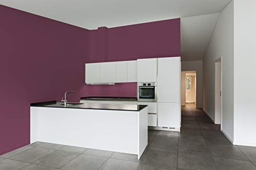 Removable Solid Wallpaper - Peel And Stick Paint - 23.5 Inches Wide By 32 Feet Long Roll (California Merlot) #TOP3