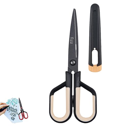 2-in-1 Scissors and Utility Knife Set, with Cover/Box Cutter Cap,