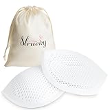 Silicone Bra Inserts Push Up 32A, Breathable Bra Pads Inserts, Reusable Boob Inserts, Light Breast Enhancers Inserts for Bathing Suit, Sport Bra, Yoga Bra