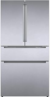Bosch 800 Series 36 Inch Smart Freestanding Counter Depth 4 Door French Door Refrigerator with 20.5 cu. ft. Total Capacity in Stainless Steel (Recessed Handle)