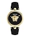 Versace Palazzo Empire Collection Luxury Womens Watch Timepieces with a Black Strap and Dial Featuring a Gold Case