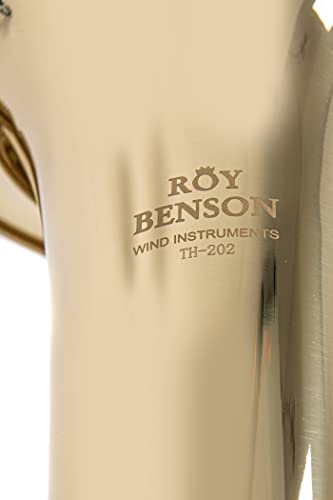 Roy Benson Bb-Tenorhorn TH-202 (Premium Kompaktmodell, mit Ø 26 cm Messing Schallstück, langlebigem Goldmessing Mundrohr, Neusilber Zügen, in lackiertem Finish, inkl. leichtem Formetui)