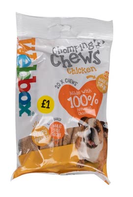 Webbox Dog Chomping Chews Treats Chicken 200g - Box of 12 (Price Marked) — image 1