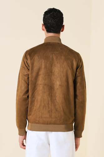 Image of Allen Solly Men's Polyester Modern Stand Up Collar Casual Jacket, Standard Length
