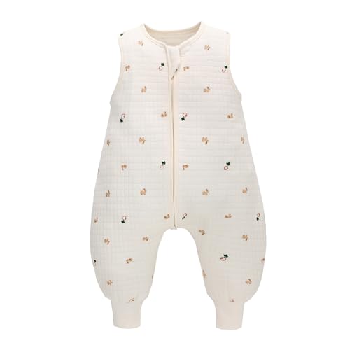 Image of Miracle Baby Sleep Sack with Feet, 1.0 TOG Sleeveless Sleeping Sack with Legs, Breathable Cotton Sleeping Bag for Toddlers